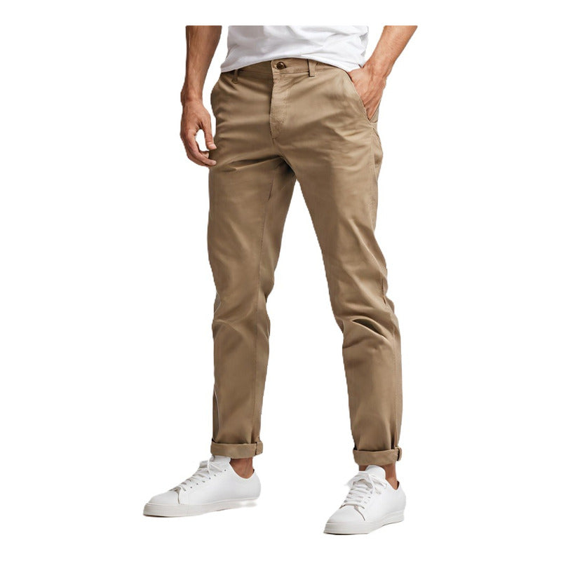 Pantalon Gabardina Beige Hombre Hpc Polo HPCPOLO