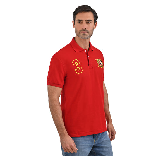 PLAYERA PIQUÉ POLO MODELAJE TERRACOTA ESCUDO HPC POLO