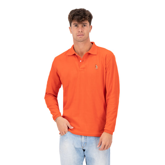 Playera Polo Piqué Toronja Lisa Hombre M/L 3034-L