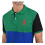 PLAYERA PIQUÉ POLO MODELAJE VERDE Y AZUL HPC POLO