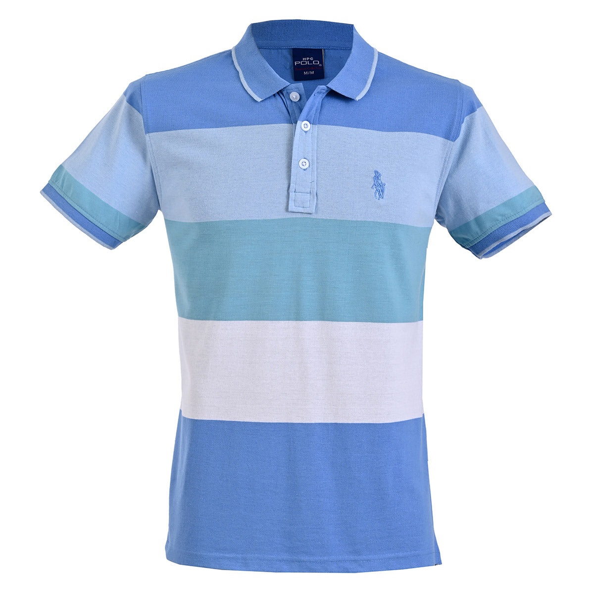 PLAYERA CHIFÓN POLO MODELAJE RAYAS AZULES HPC POLO