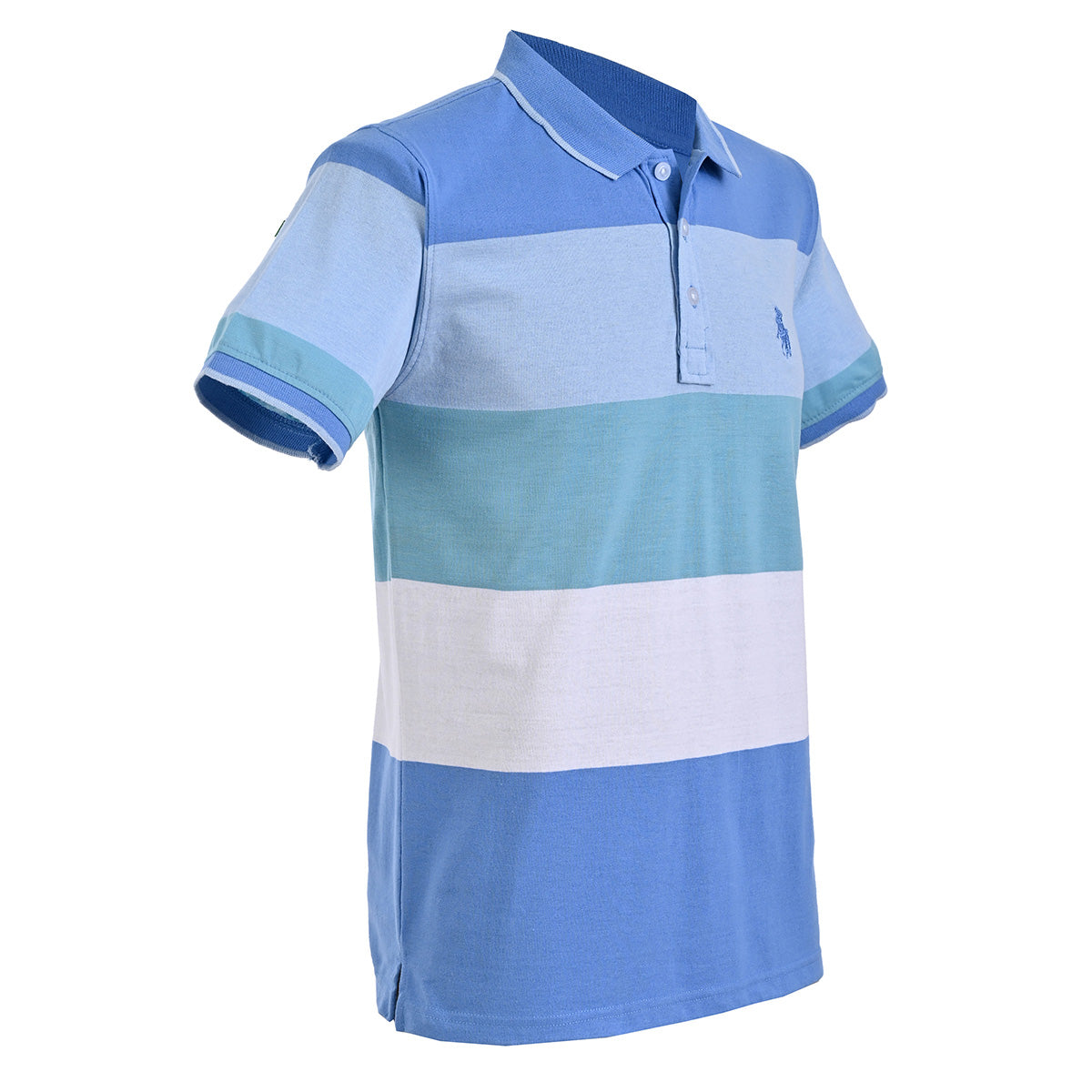 PLAYERA CHIFÓN POLO MODELAJE RAYAS AZULES HPC POLO