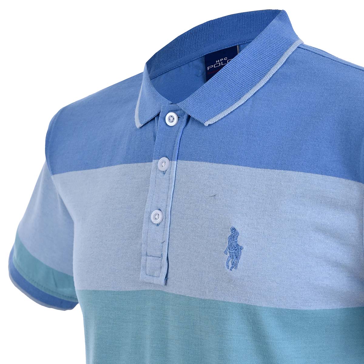 PLAYERA CHIFÓN POLO MODELAJE RAYAS AZULES HPC POLO