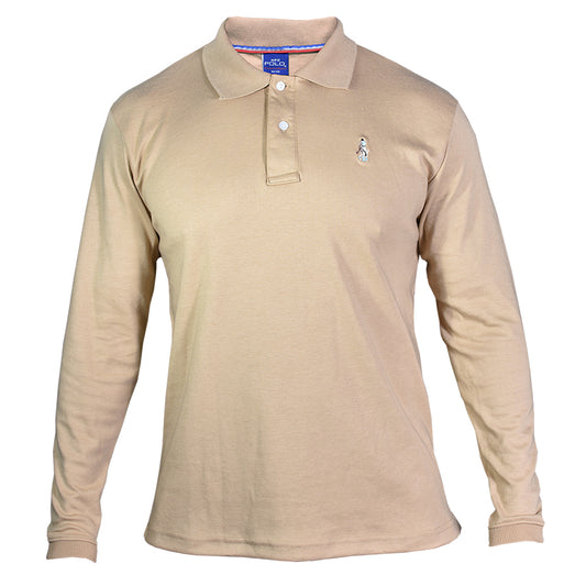 Playera Polo Piqué Café Lisa Hombre M/L 3034-L