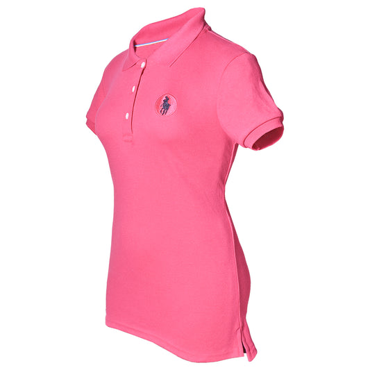 Playera Polo Interlock Fucsia Mujer  3034-ID